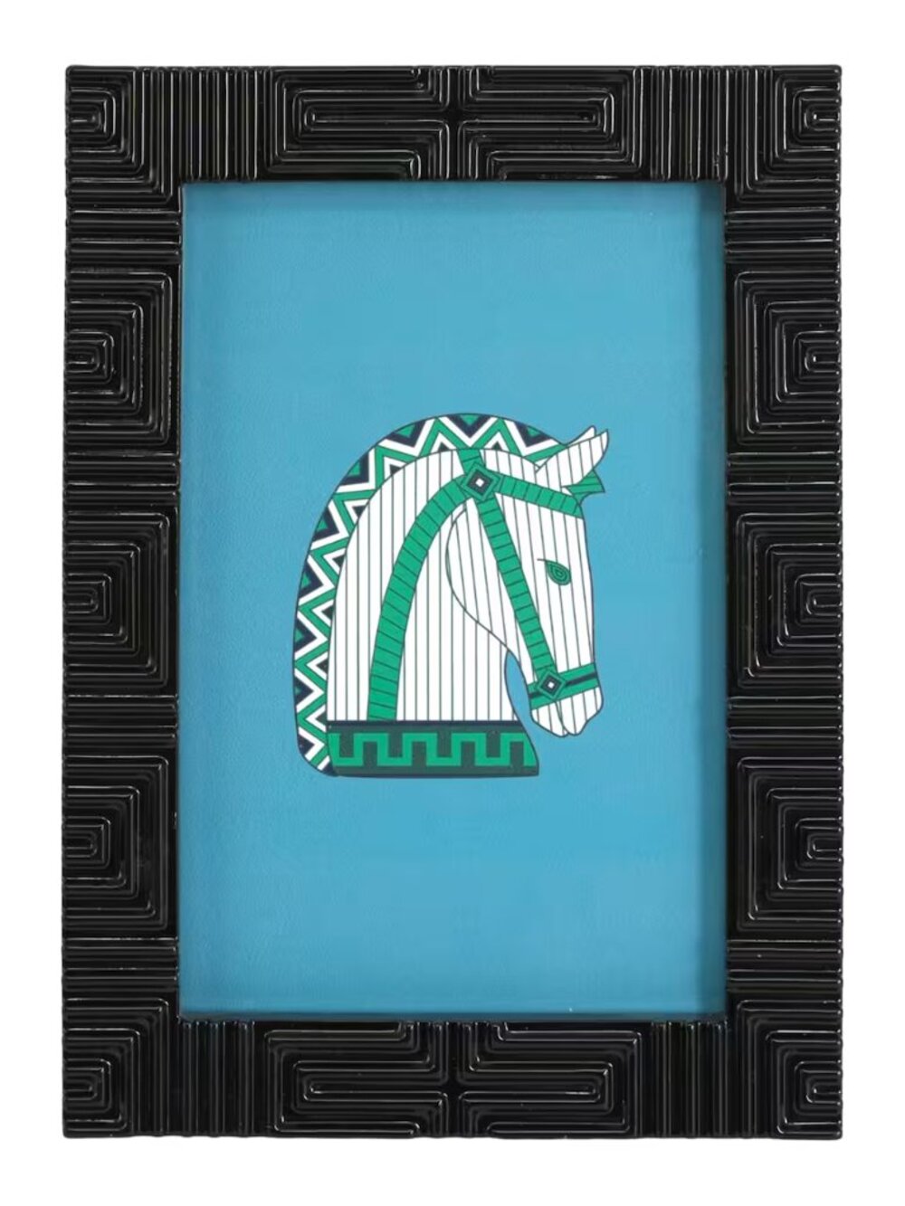 Jonathan Adler 4" x 6" Black Greek Key Tabletop Frame